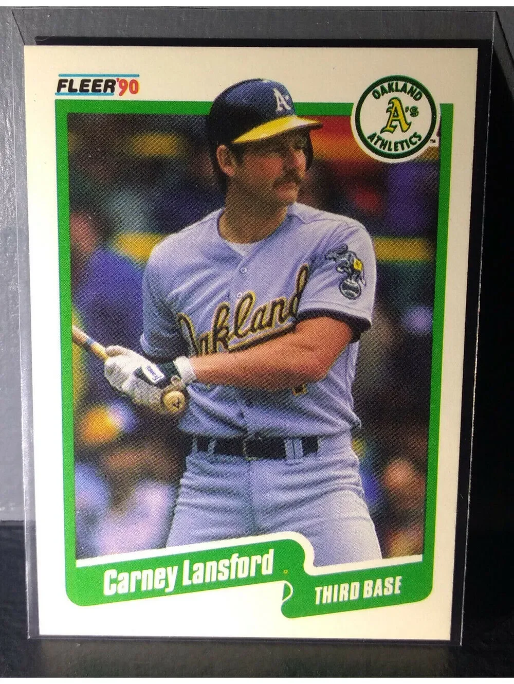 1990 Carney Lansford Fleer Baseball Card #14